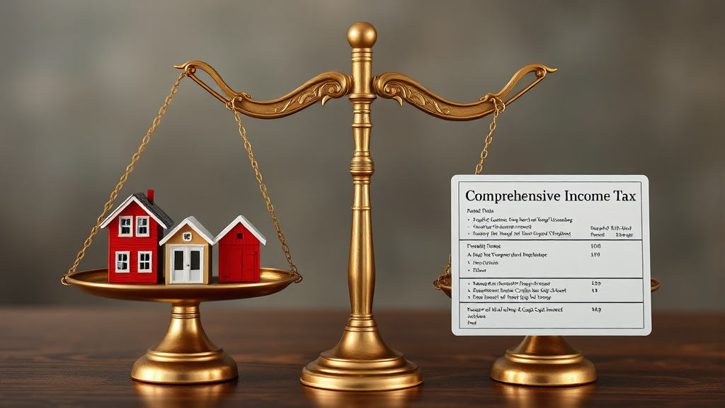 세금의 기본 개념: 양도소득세와 종합소득세 (realistic 스타일)