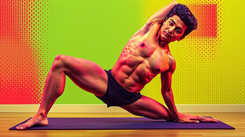 운동 후 쿨다운 & 복부 스트레칭 (popart 스타일)