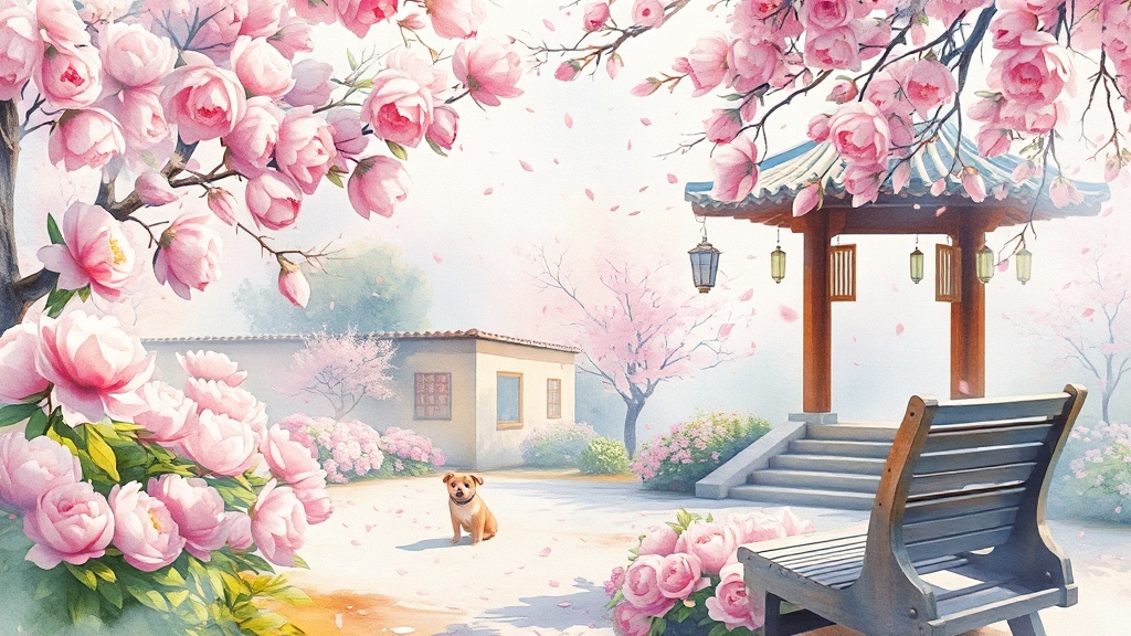 핑크뮬리 축제 관람 정보 (watercolor 스타일)