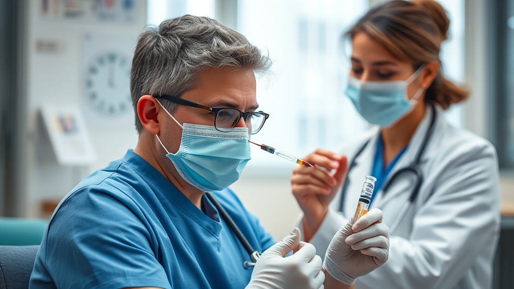 가다실9 접종 과정과 주의사항 (realistic 스타일)