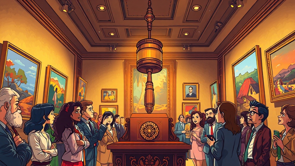 미술 시장과 거래 전략 (cartoon 스타일)