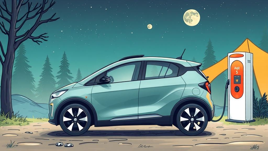 배터리 성능 및 주행 거리 분석 (illustration 스타일)