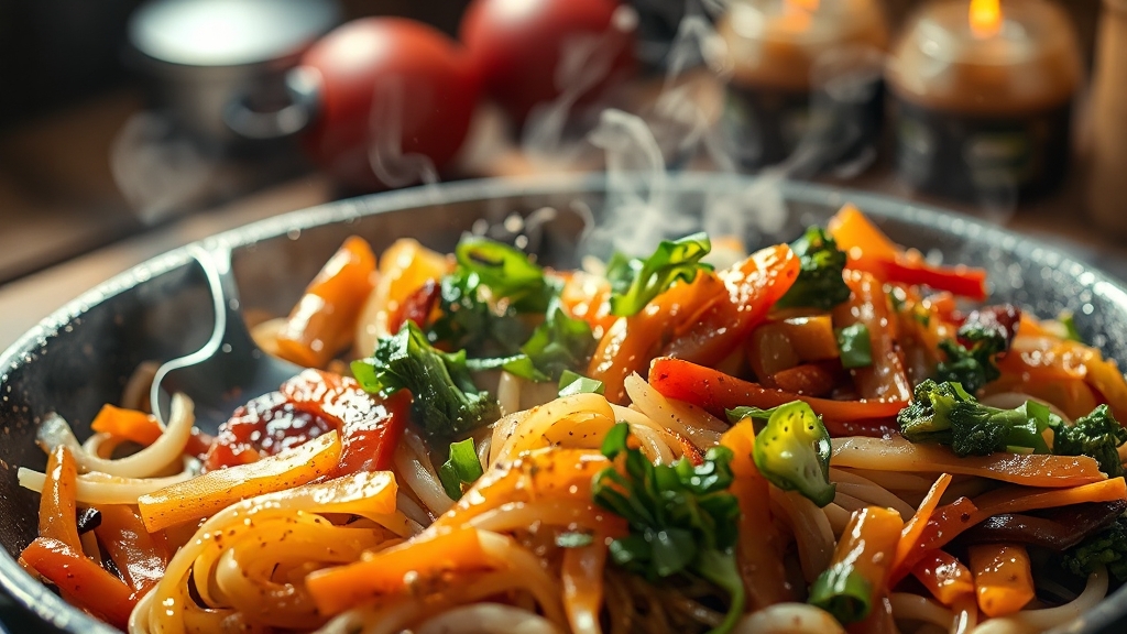 재료 볶기 핵심 기술 (realistic 스타일)