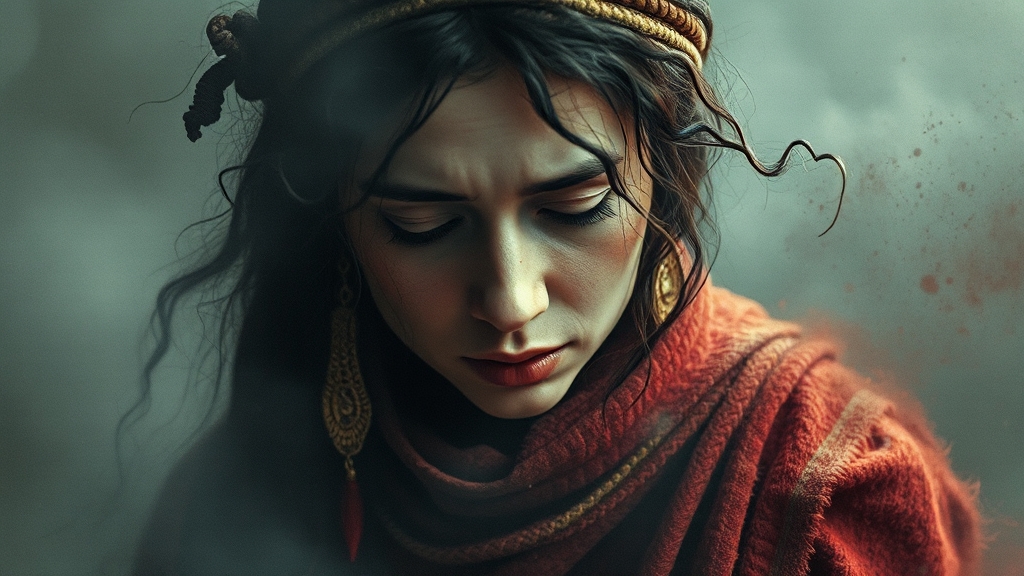 신내림, 운명을 받아들이다 (watercolor 스타일)