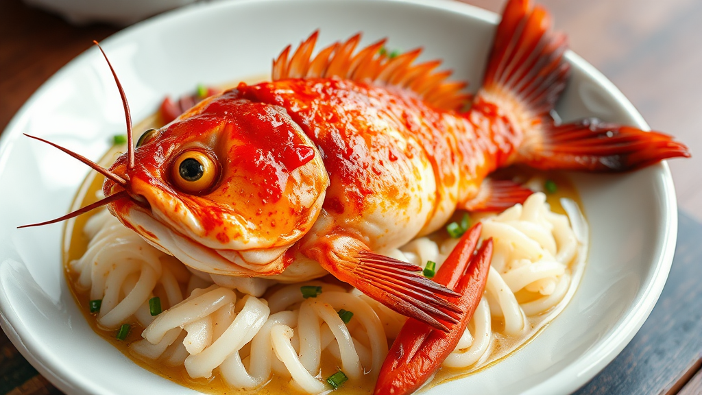 아구찜 맛 평가, 맵기 조절은 필수! (realistic 스타일)