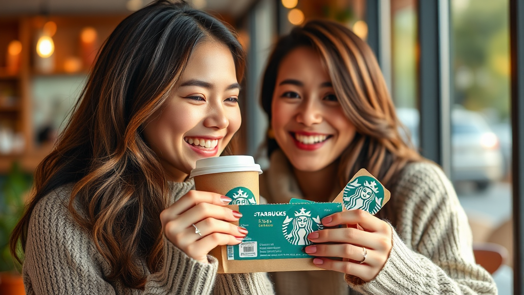 카톡 스벅 선물: 초간단 선물법 (realistic 스타일)