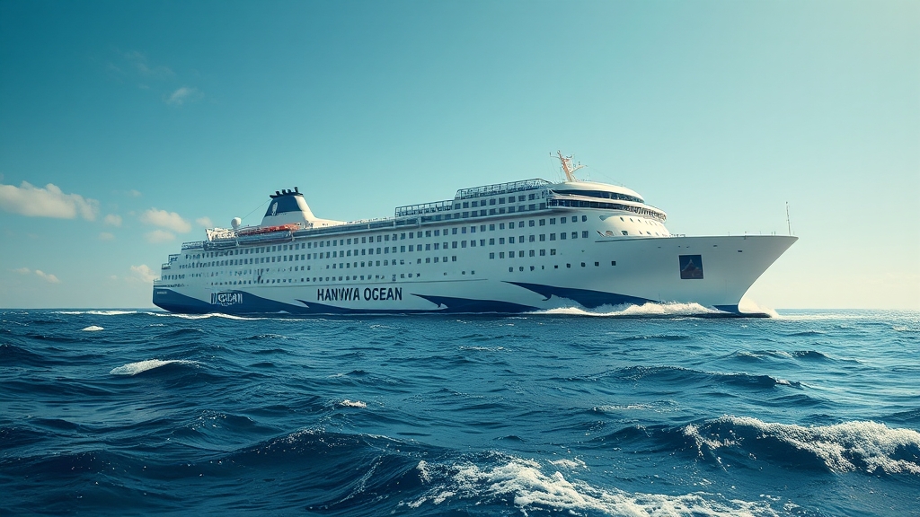 조선업 시장, 한화오션의 위치는? (realistic 스타일)