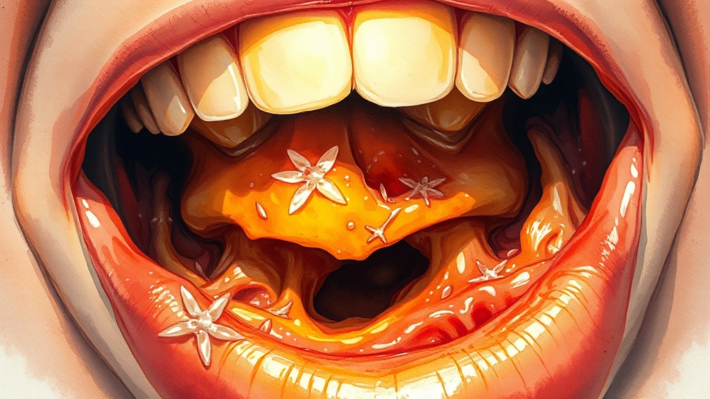 입천장 부음, 왜 생기는 걸까? (watercolor 스타일)