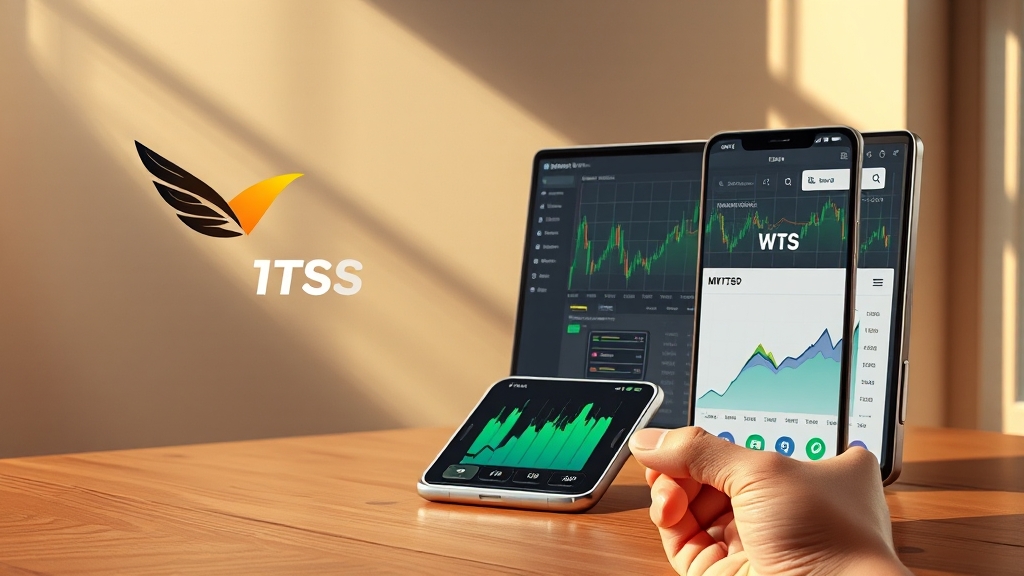 HTS, WTS, MTS 비교: 키움증권 투자 플랫폼 (realistic 스타일)