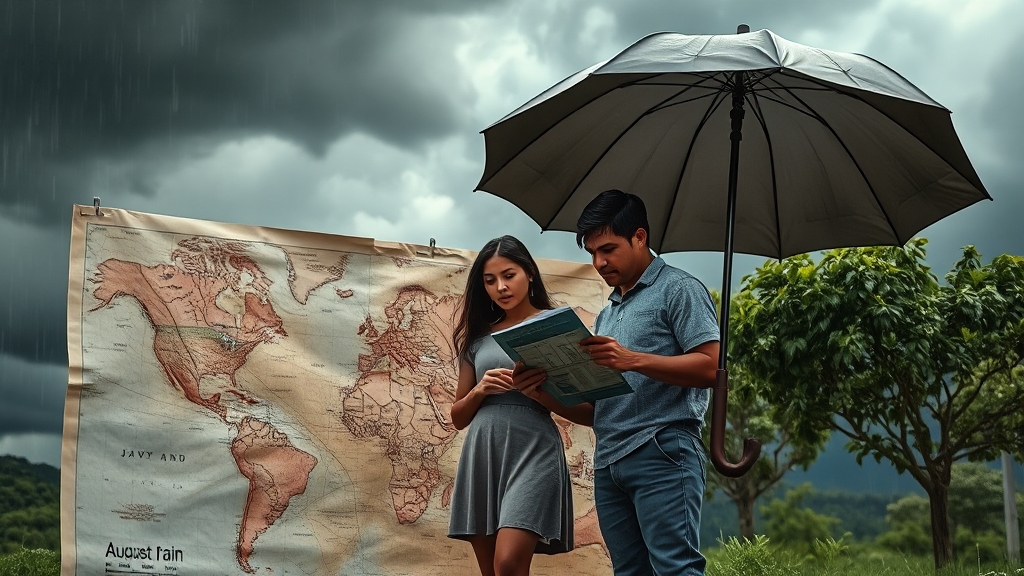 장마 예상 시기 및 분석 (realistic 스타일)