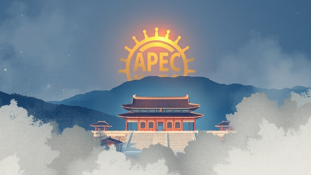 APEC 관련 논란 및 경주시 대응 (watercolor 스타일)