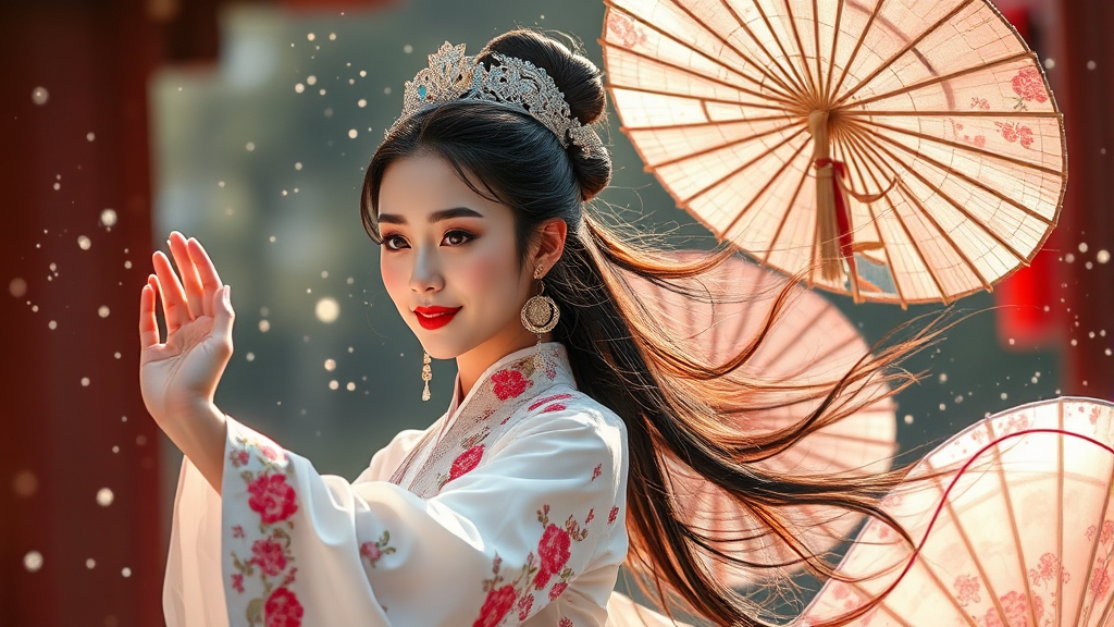 홍지윤의 향후 전망: 글로벌 트로트 아티스트를 향한 꿈 (realistic 스타일)