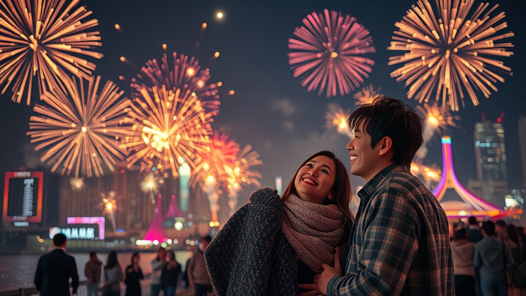 2025 불꽃축제, 잊지 못할 추억 만들기 (realistic 스타일)