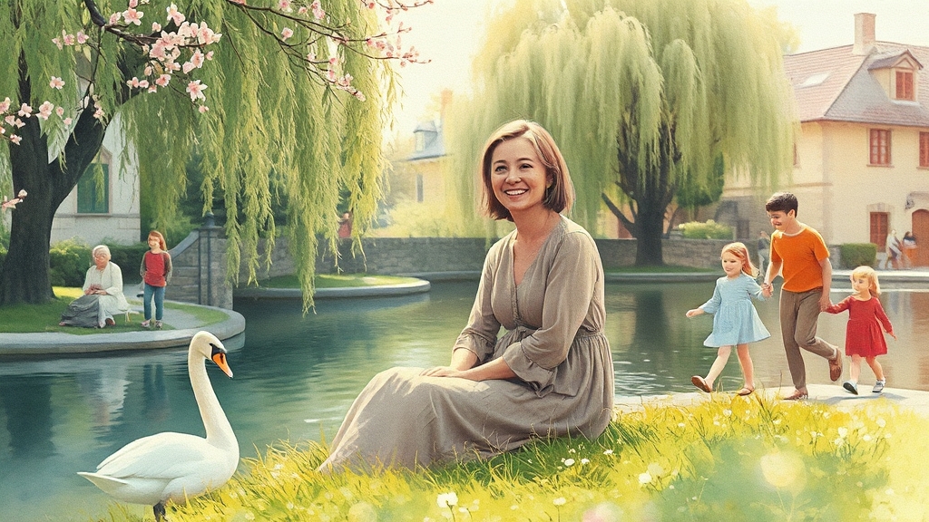 삶의 질과 행복의 조건 (watercolor 스타일)