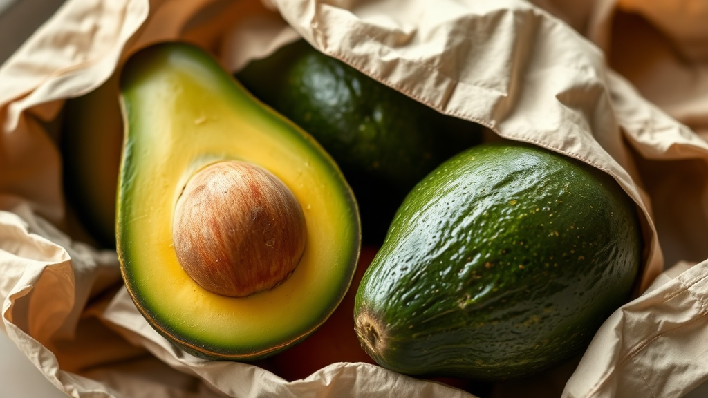 덜 익은 아보카도, 실온에서 후숙하는 방법 (realistic 스타일)