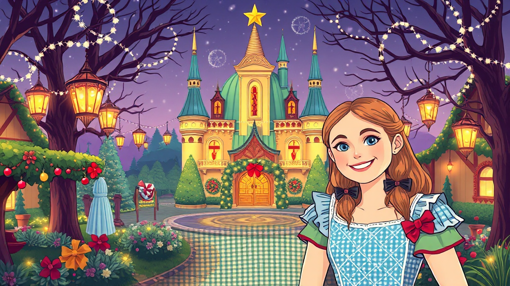 인생샷 보장! 에버랜드 크리스마스 포토존 (illustration 스타일)