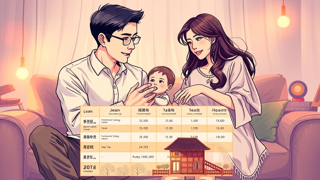 주택 구입 vs 전세, 어떤 대출이 유리? (illustration 스타일)