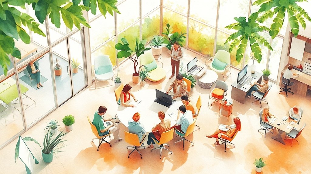 정책자금 종류 및 내용 (watercolor 스타일)