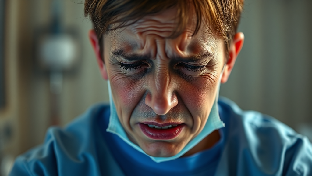 수술 방법별 통증 비교 (realistic 스타일)