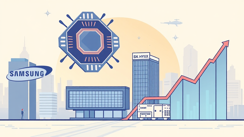 2026년 투자 전략: 주도주 분석 6 반도체 산업 성장과 관련 기업 분석 (illustration 스타일)