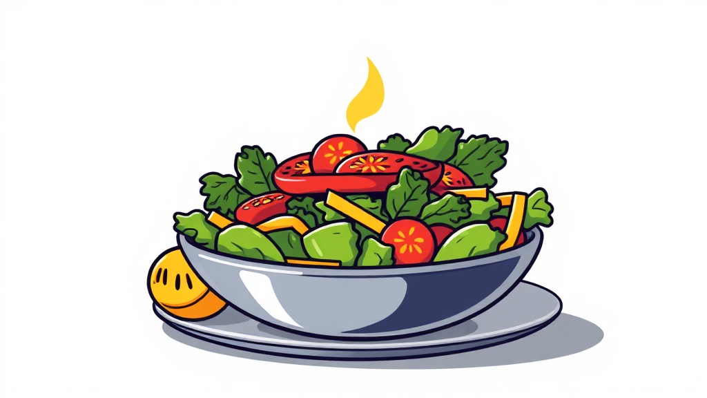 역류성 식도염 예방 식사법 (cartoon 스타일)