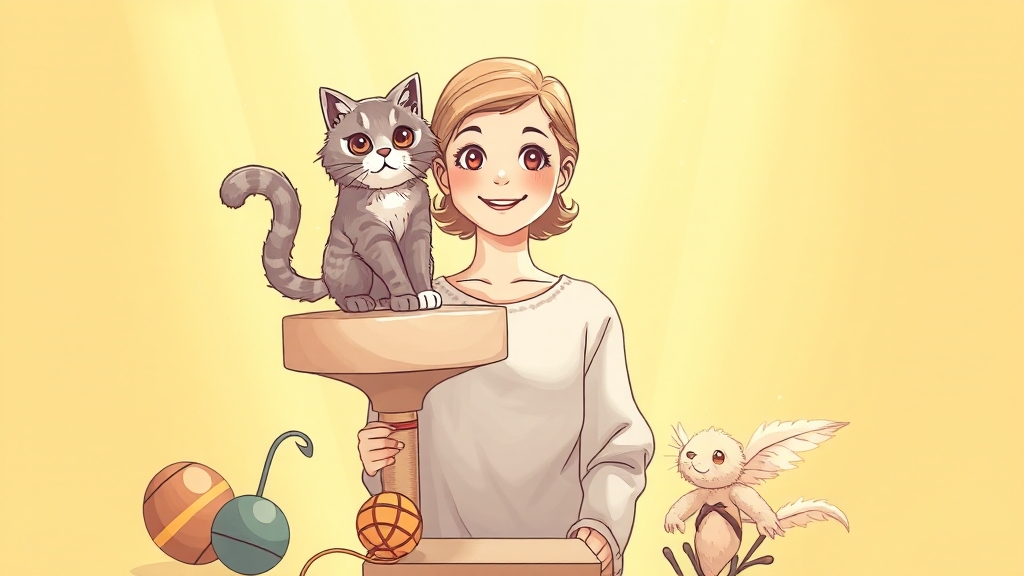 고양이 집사의 흔한 모습 (illustration 스타일)