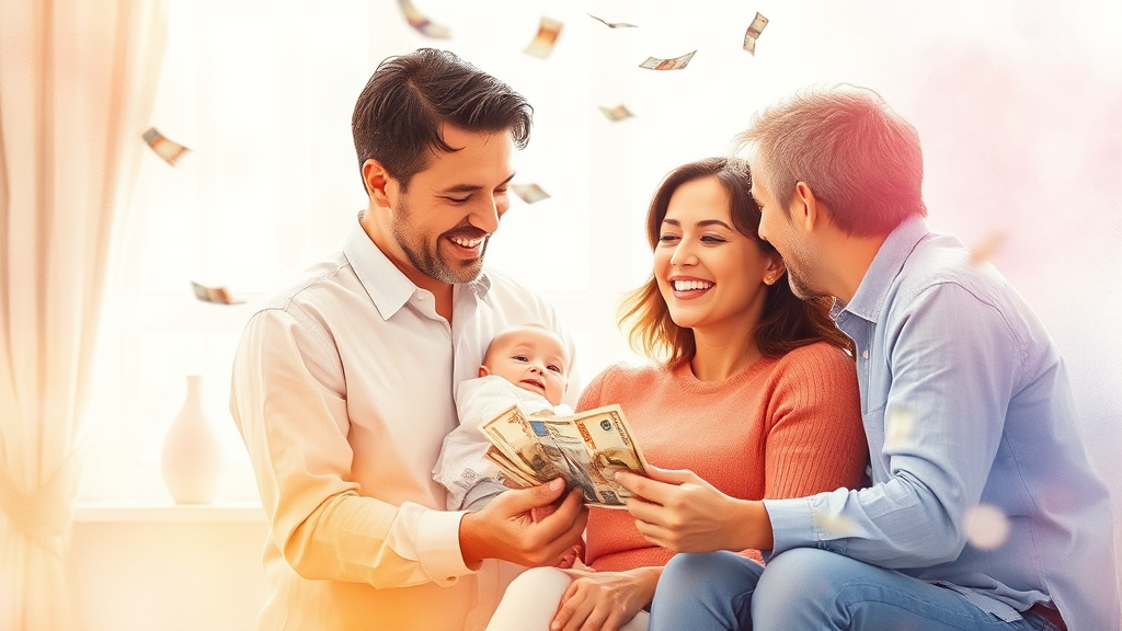 가구 유형별 소득 & 재산 기준 (watercolor 스타일)