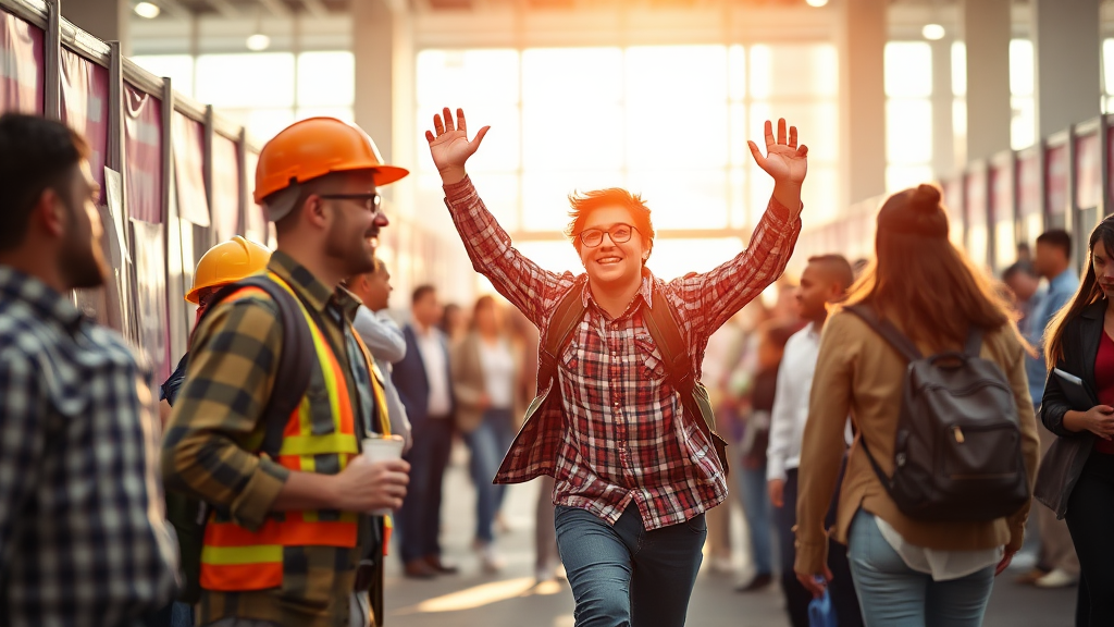 박람회 활용 팁 및 유의사항 (realistic 스타일)