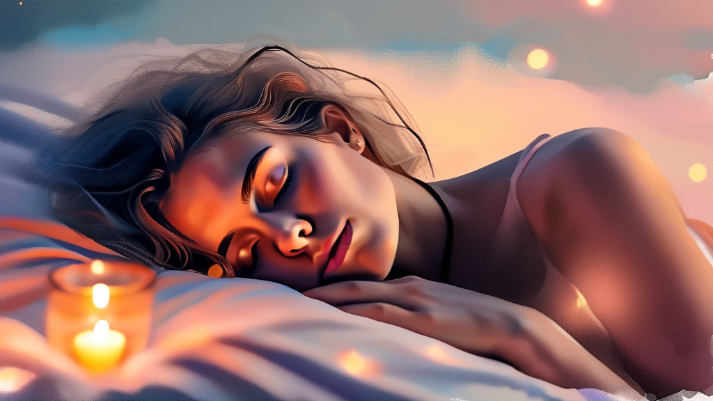 수면 습관 개선, 편안한 잠을 위한 노력 (watercolor 스타일)