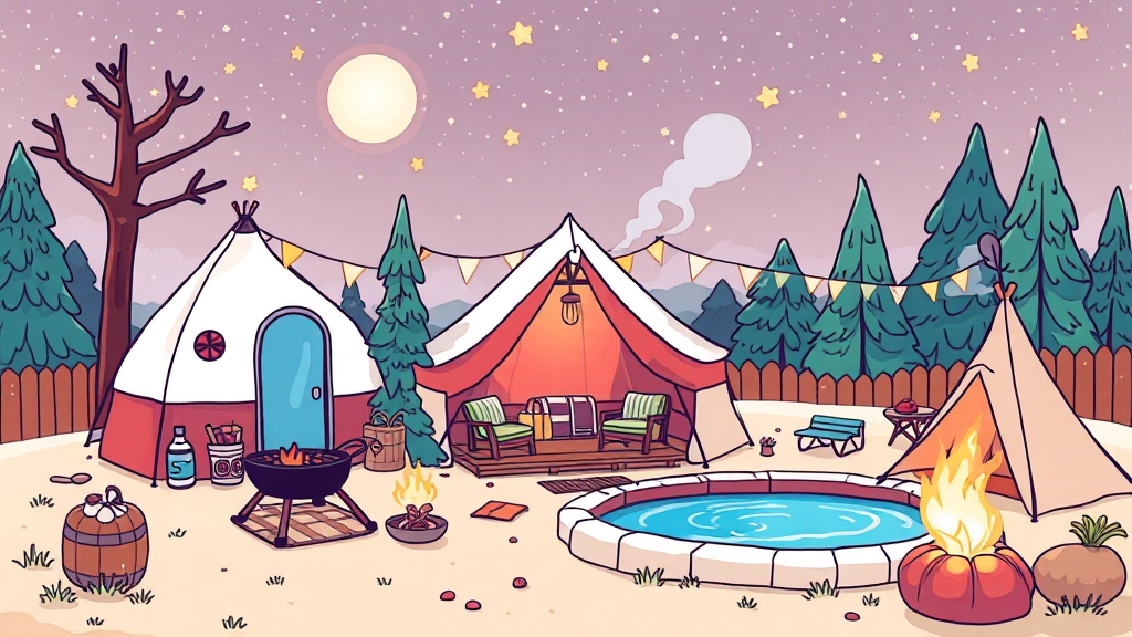 시설 및 편의시설 (cartoon 스타일)