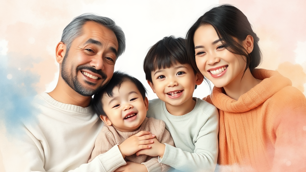 부양가족, 어떻게 등록할까요? (watercolor 스타일)