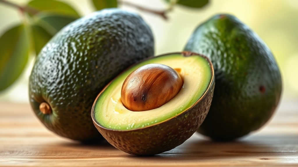 아보카도 섭취 시 꼭 알아야 할 주의점 (realistic 스타일)