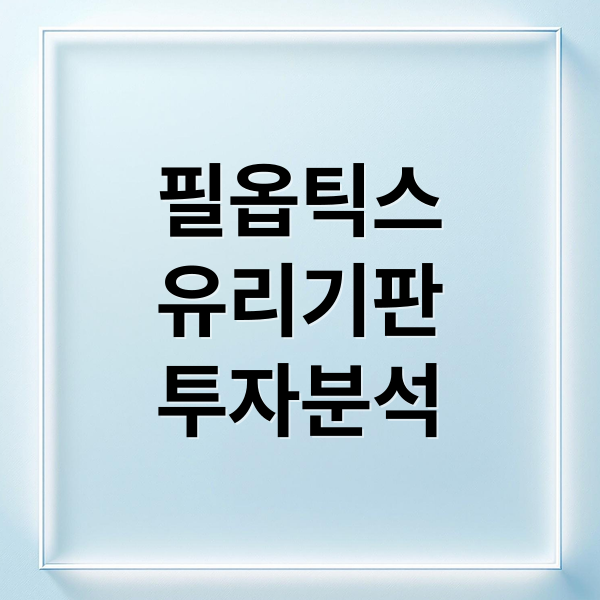필옵틱스
유리기판
투자분석 (필옵틱스 주가 전망)