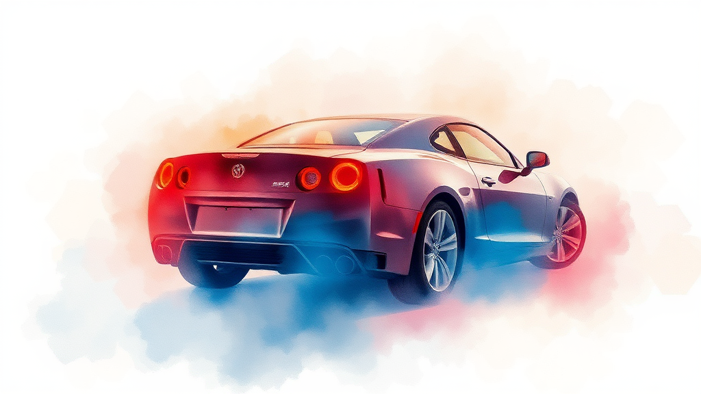 자동차 보험료 계산 시 꼭 확인해야 할 유의사항 (watercolor 스타일)