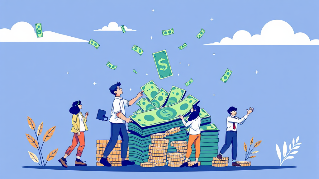 핵심 혜택: 정부와 기업의 추가 지원금 (illustration 스타일)