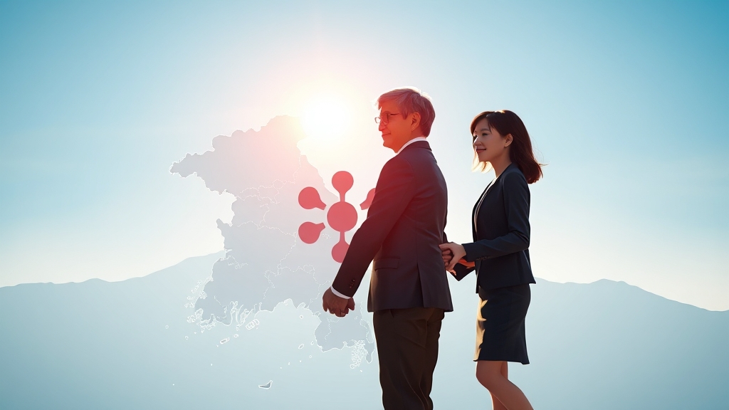 방한의 상징성과 기대 효과 (illustration 스타일)