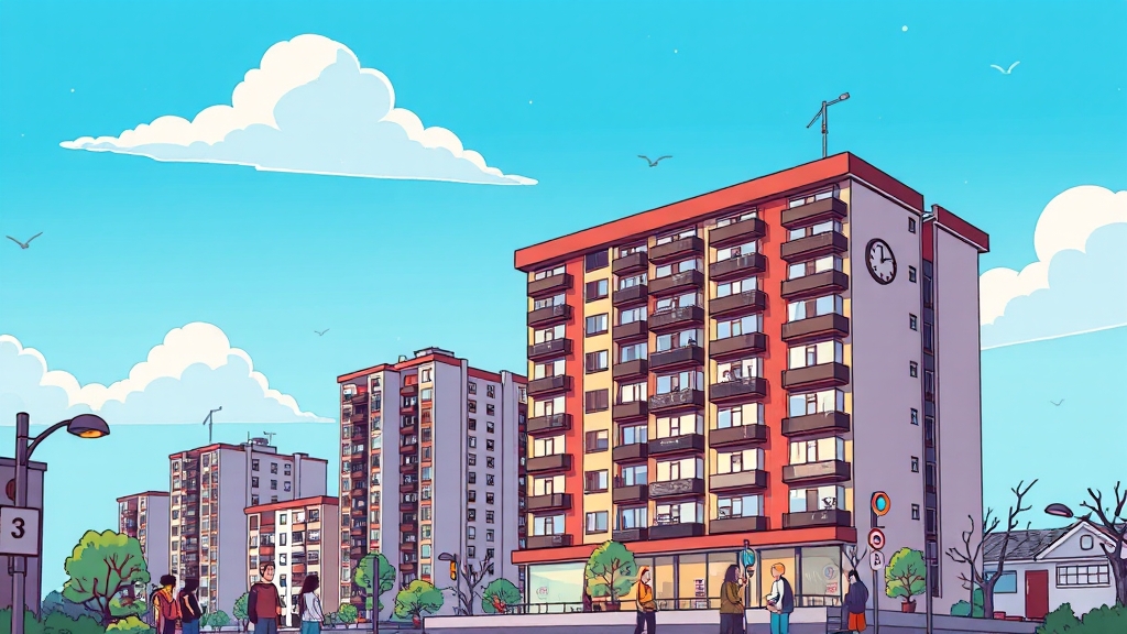 서울 아파트 시장 숨 고르기 (cartoon 스타일)
