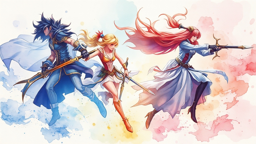 PVE 최강 영웅 티어표 (watercolor 스타일)