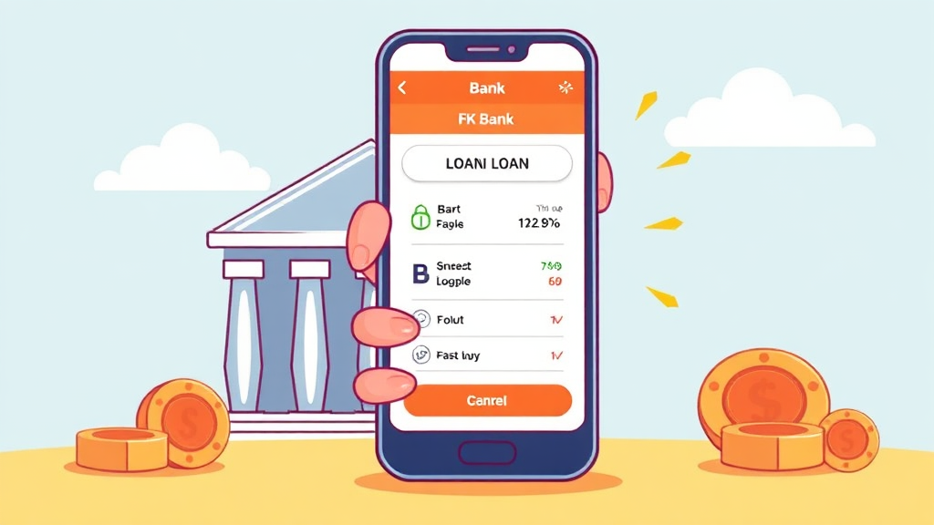 케이뱅크 신용대출 신청 절차 (cartoon 스타일)
