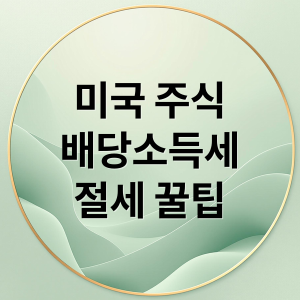 미국 주식
배당소득세
절세 꿀팁 (미국 주식 배당소득세 절세)