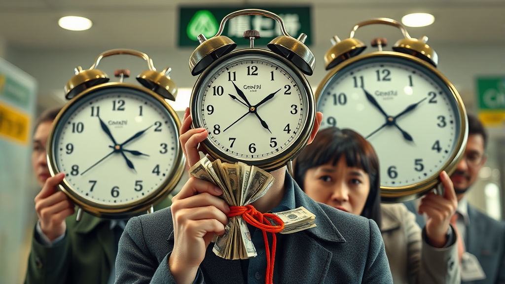 인터넷뱅킹 점검시간 안내 (realistic 스타일)