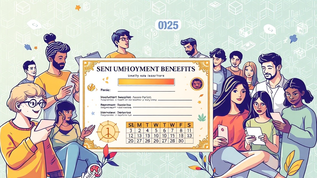 2025년 실업급여 수급 조건 (illustration 스타일)