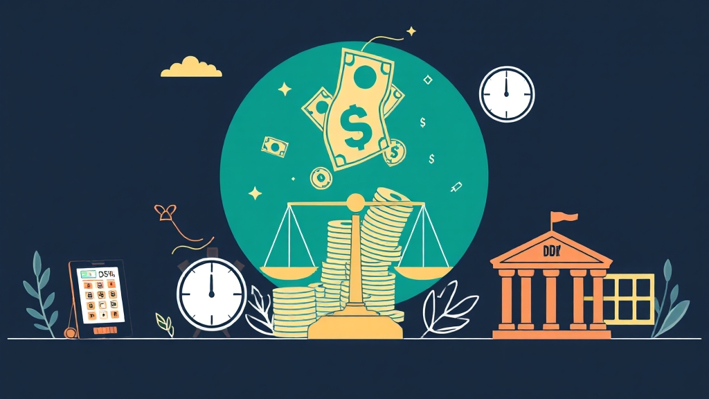 DSR 계산법 및 중요성 (illustration 스타일)