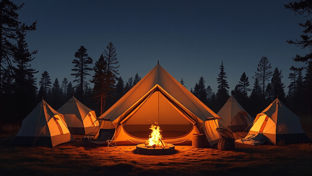 인기 에어텐트 모델 비교: 나에게 맞는 텐트는? (illustration 스타일)