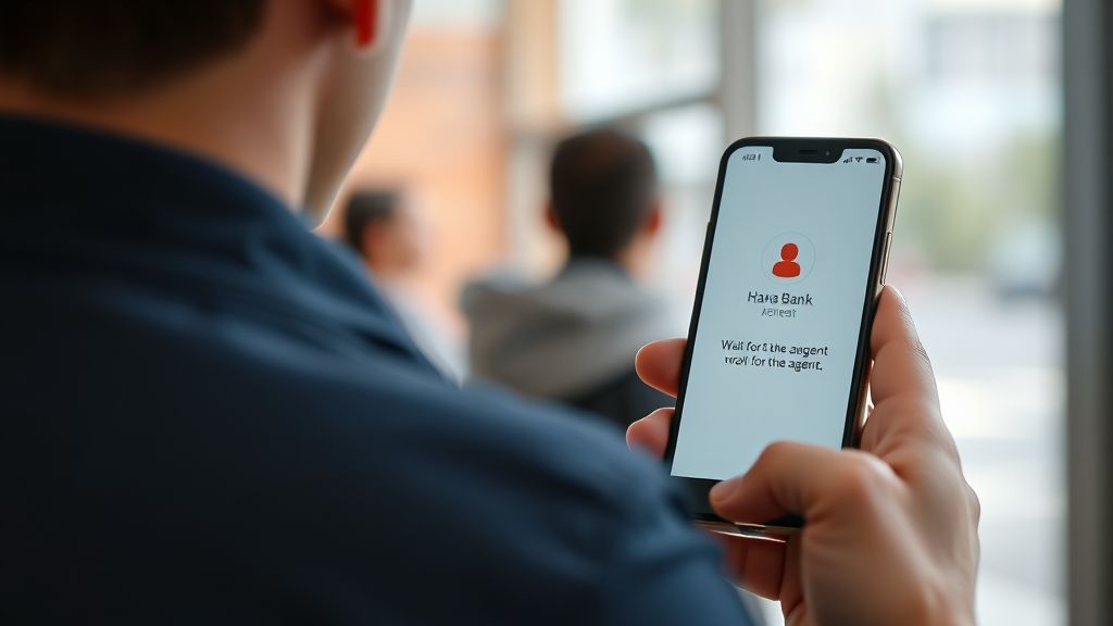 하나은행 고객센터 상담원 연결 방법 (realistic 스타일)