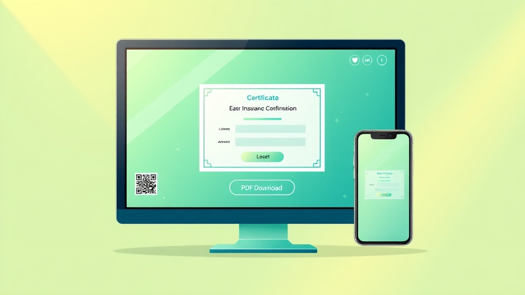 온라인 발급, 이렇게 쉬워요! (illustration 스타일)