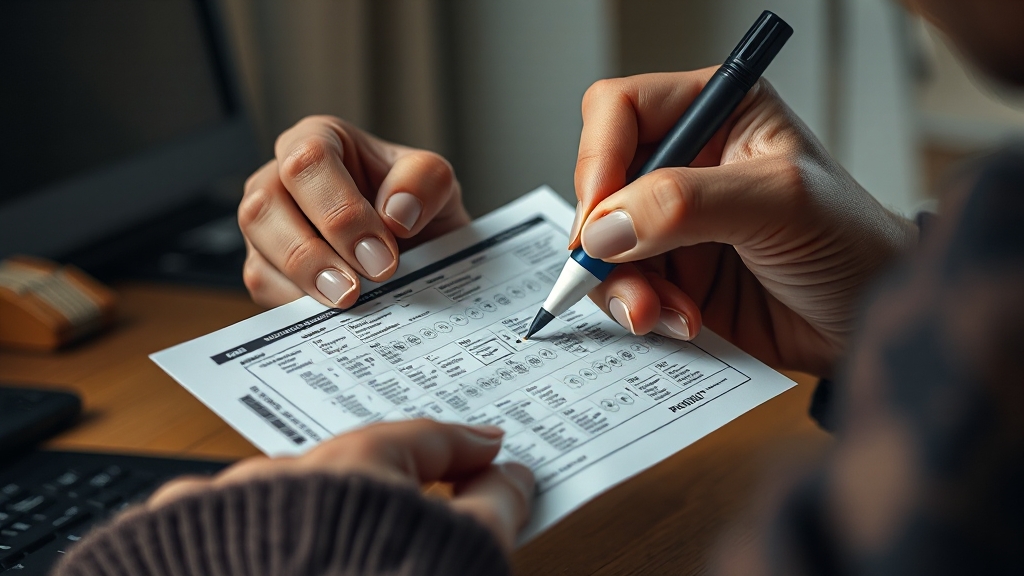 OMR 카드 작성, 실수를 줄이는 방법 (realistic 스타일)