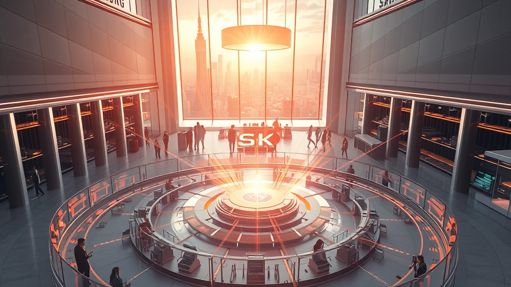 삼성-SK, AI 반도체 경쟁 돌입 (realistic 스타일)