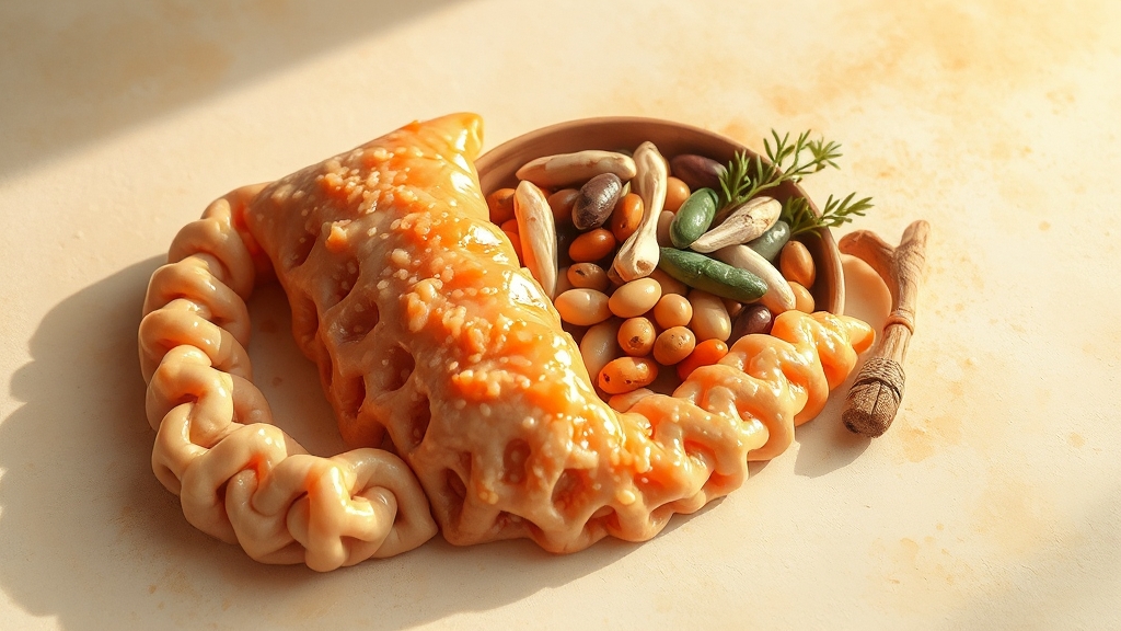 낫토의 주요 영양 성분 (watercolor 스타일)