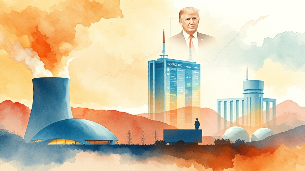 원자력 에너지 정책 변화, 투자에 영향은? (watercolor 스타일)